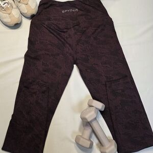 Spyder Womens Maroon Leggings